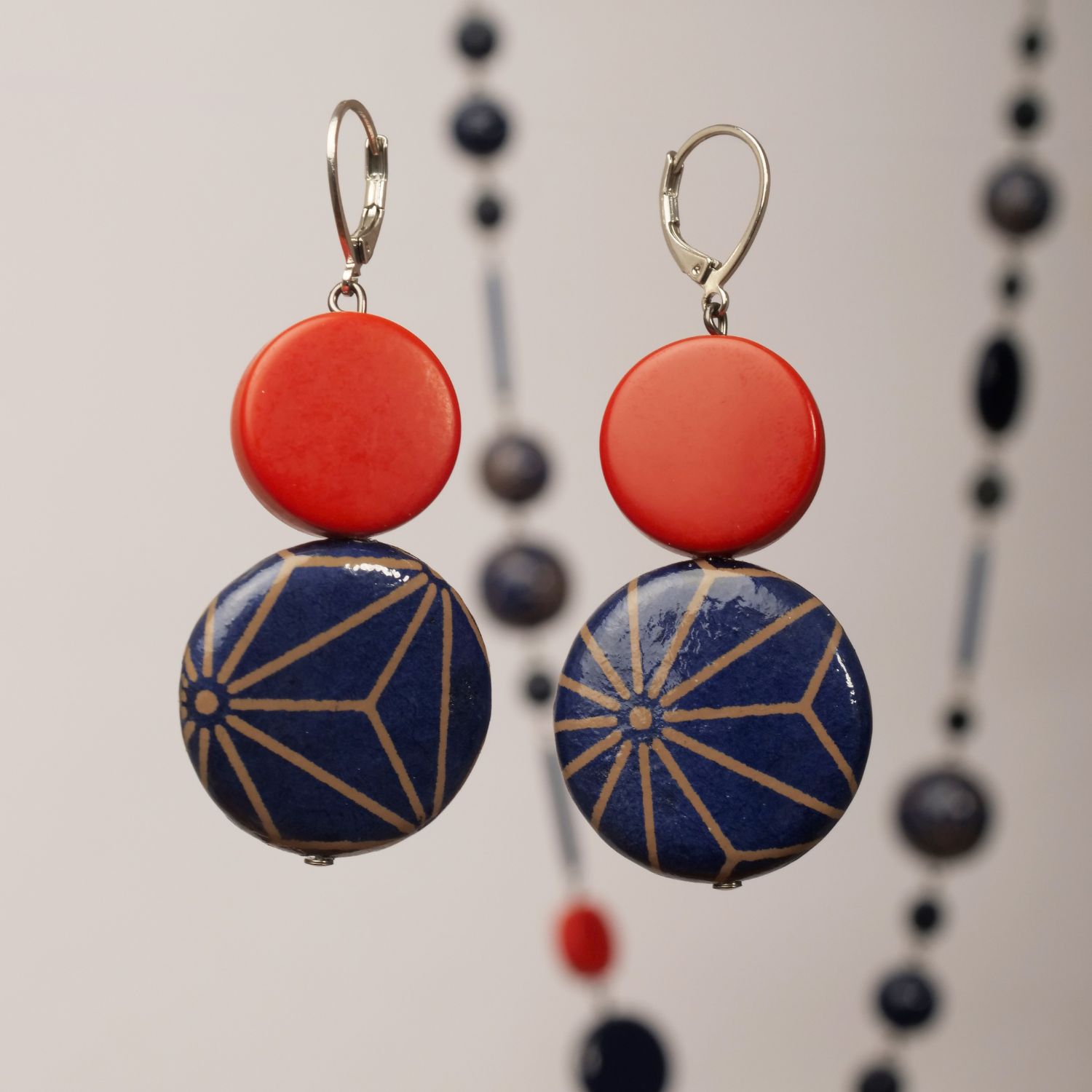 Blu graphic Orecchini